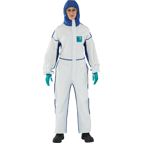 Combinaisons 3 pi&egrave;ces 1800 AlphaTec confortable, Grand, Bleu/Blanc, Microporeux/SMS Helyx Safety & Industrial Supplies