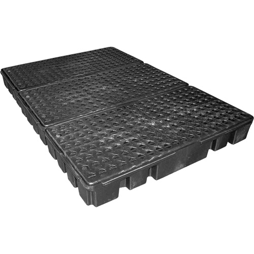 Black Diamond Low Profile Spill Pallet, 76.5 US gal. Spill Capacity, 72" x 49" x 6.5" Helyx Safety & Industrial Supplies