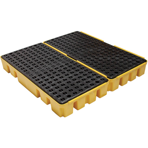 Palette &agrave; profil bas pour contr&ocirc;le des d&eacute;versements, Capacit&eacute; de d&eacute;versement 51 gal. US, 49" x 48" x 6,5" Helyx Safety & Industrial Supplies