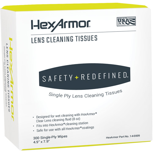 Lens Cleaning Tissues, 4.9" x 7.9", 300 /Pkg. Helyx Safety & Industrial Supplies