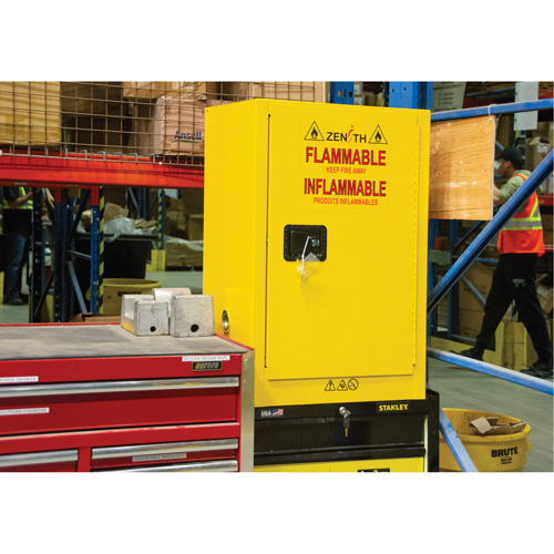 Flammable Aerosol Storage Cabinet, 12 gal., 1 Door, 23" W x 35" H x 18" D Helyx Safety & Industrial Supplies