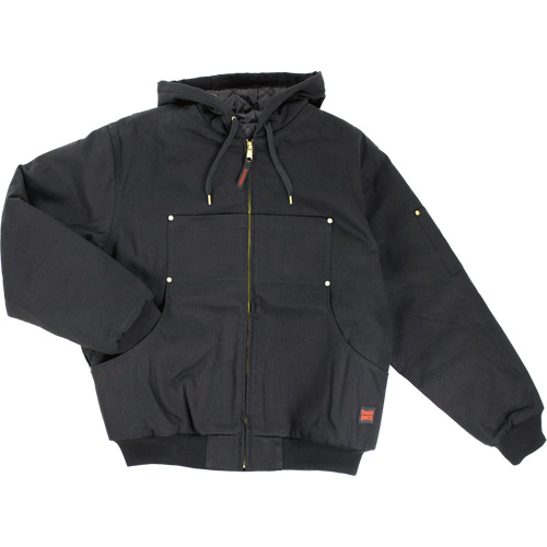Hooded Duck Bomber Jacket, Men's, Small, Black Helyx Safety & Industrial Supplies