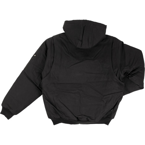 Hooded Duck Bomber Jacket, Men's, Small, Black Helyx Safety & Industrial Supplies