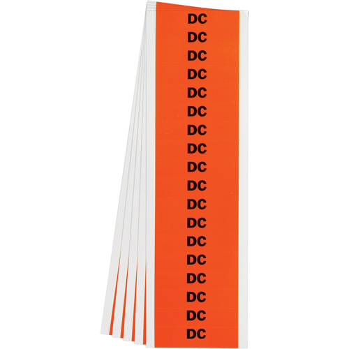 &eacute;tiquette de tension pour conduit  DC , 1/2" x 2-1/4", &eacute;toffe/Vinyle, Anglais Helyx Safety & Industrial Supplies