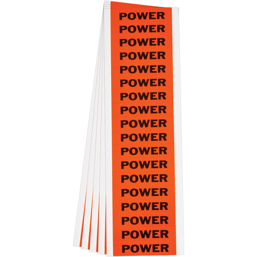 &eacute;tiquette de tension pour conduit  Power , 1/2" x 2-1/4", &eacute;toffe/Vinyle, Anglais Helyx Safety & Industrial Supplies