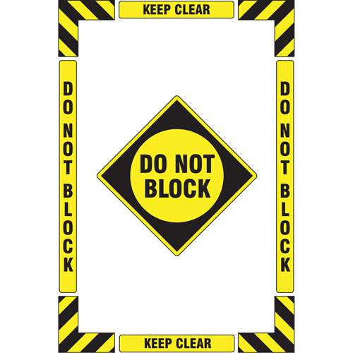 "Keep Clear Do Not Block" Floor Marking Kit, Adhesive, English with Pictogram Helyx Safety & Industrial Supplies