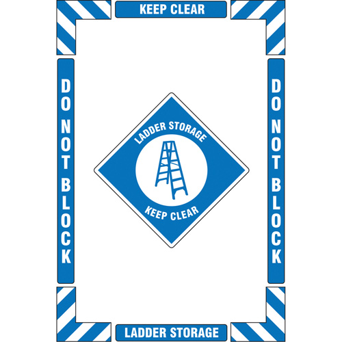 "Ladder Storage" Floor Marking Kit, Adhesive, English with Pictogram Helyx Safety & Industrial Supplies