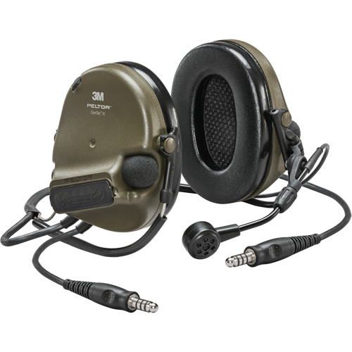 Casque VI NIB avec deux fils de sortie Peltor ComTac, Style Cordon cervical, 22 dB Helyx Safety & Industrial Supplies
