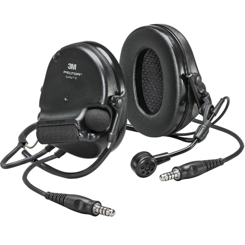 Casque VI NIB avec deux fils de sortie Peltor ComTac, Style Cordon cervical, 22 dB Helyx Safety & Industrial Supplies