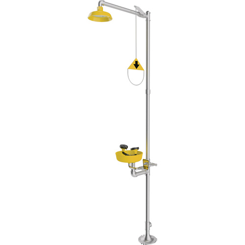 Douche durgence et douche oculaire combin&eacute;es, Socle Helyx Safety & Industrial Supplies