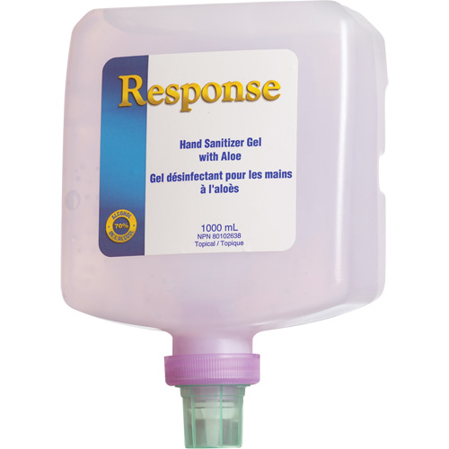 Response&reg; Hand Sanitizer Gel with Aloe, 1000 ml, Pump Bottle, 70% Alcohol Helyx Safety & Industrial Supplies