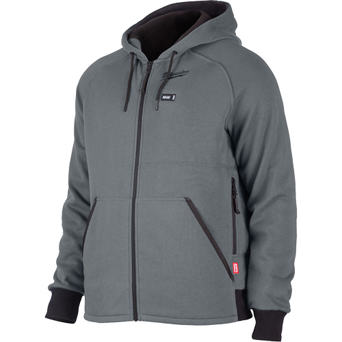 M12 Heated Hoodie Kit, Men's, 2X-Large, Grey, Polyester Helyx Safety & Industrial Supplies
