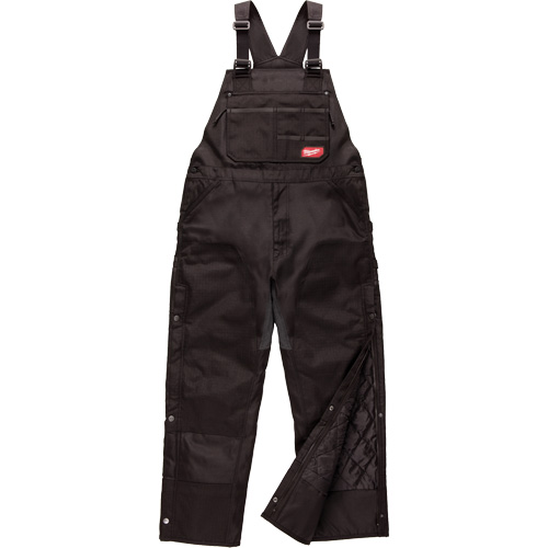 GridIron Short Length Zip-To-Thigh Bib Overall, Men's, 2X-Large, Black Helyx Safety & Industrial Supplies