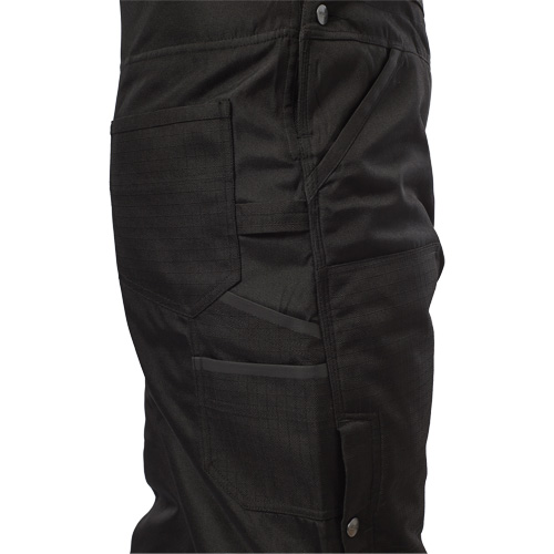 GridIron Short Length Zip-To-Thigh Bib Overall, Men's, 2X-Large, Black Helyx Safety & Industrial Supplies