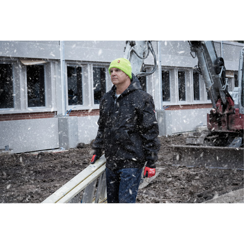High-Visbility Cuffed Beanie, One Size, Green Helyx Safety & Industrial Supplies
