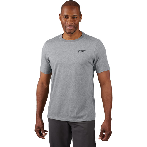 Hybrid Work Tee Shirt, Men's, Small, Grey Helyx Safety & Industrial Supplies