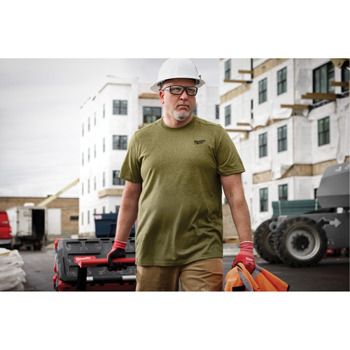 T-shirt de travail hybride, Hommes, Petit, Vert Helyx Safety & Industrial Supplies