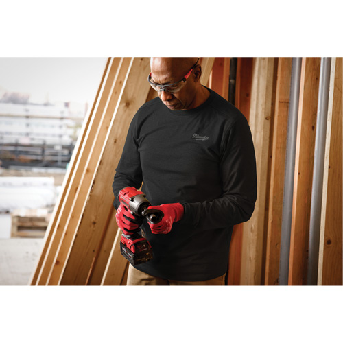 Hybrid Work Tee Shirt, Men's, Small, Black Helyx Safety & Industrial Supplies