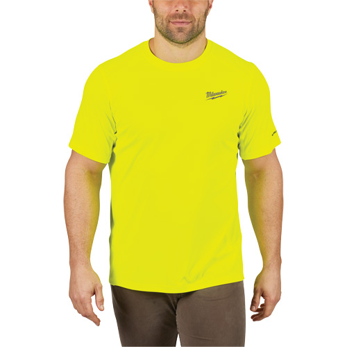 Workskin Lightweight High Visibility Shirt, Men's, Large, Yellow Helyx Safety & Industrial Supplies
