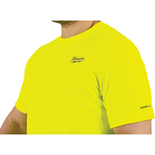 Workskin Lightweight High Visibility Shirt, Men's, Large, Yellow Helyx Safety & Industrial Supplies