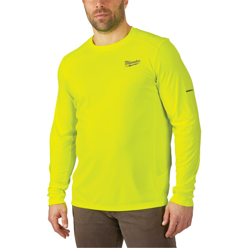 Workskin Lightweight High Visibility Shirt, Men's, Small, Yellow Helyx Safety & Industrial Supplies