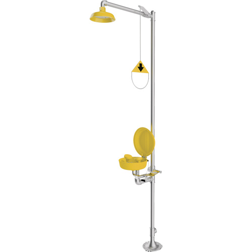 Combination Emergency Shower & Eyewash Station, Pedestal Helyx Safety & Industrial Supplies