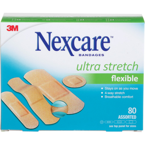 Pansements ultra-extensibles Nexcare, Assorti, Plastique, Non st&eacute;rile Helyx Safety & Industrial Supplies