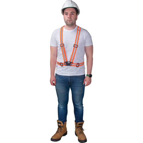 Harnais pour la circulation, Orange haute visibilit&eacute;, Couleur r&eacute;fl&eacute;chissante Argent, Moyen Helyx Safety & Industrial Supplies