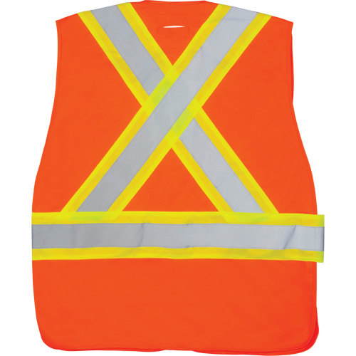 CSA-Compliant High-Visibility Surveyor Vest, High Visibility Orange, Medium, Polyester Helyx Safety & Industrial Supplies