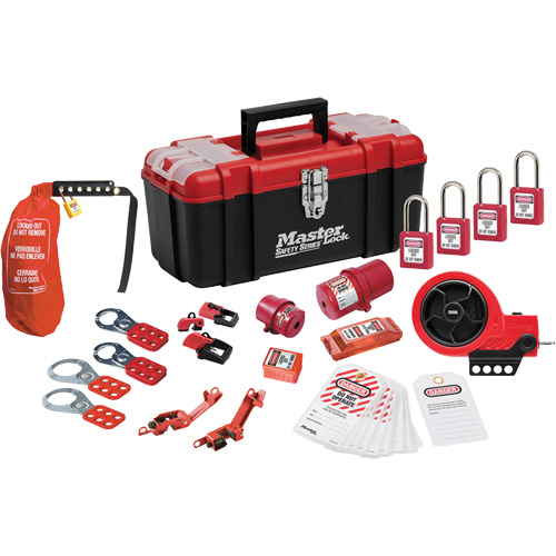 Premier Lockout Kit with Zenex Thermoplastic Locks, Electrical Kit, 21 Components Helyx Safety & Industrial Supplies