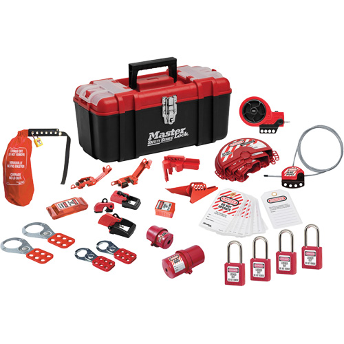 Premier Lockout Kit with Zenex Thermoplastic Locks, Electrical/Valve Kit, 27 Components Helyx Safety & Industrial Supplies