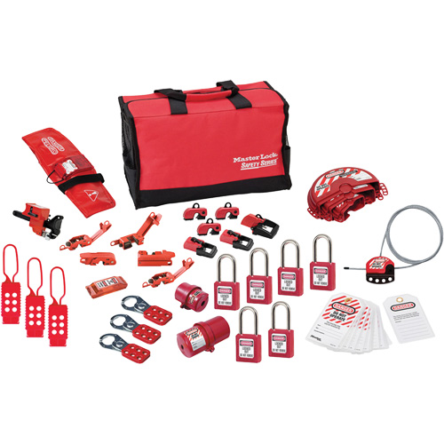 Premier Lockout Kit with Zenex Thermoplastic Locks, Electrical/Valve Kit, 34 Components Helyx Safety & Industrial Supplies