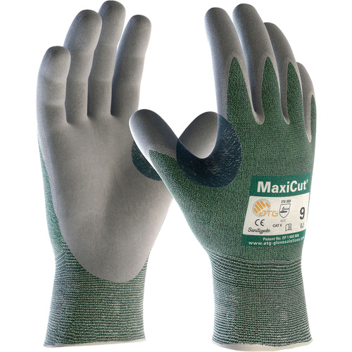 ATG MaxiCut&reg; Engineered Yarn Cut Resistant Gloves, Size Large, 15 Gauge, Nitrile Coated, Engineered Yarn Shell, ASTM ANSI Level A2/EN 388 Level 3/EN 388 Level B Helyx Safety & Industrial Supplies