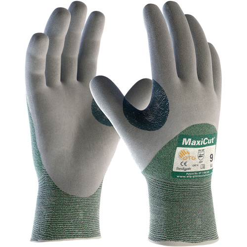 ATG MaxiCut&reg; Engineered Yarn Cut Resistant Gloves, Size Large, 15 Gauge, Nitrile Coated, Engineered Yarn Shell, ASTM ANSI Level A2/EN 388 Level 3/EN 388 Level B Helyx Safety & Industrial Supplies