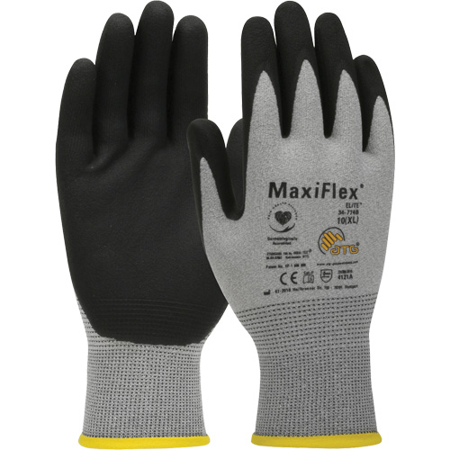 ATG MaxiFlex&reg; Elite Ultra Lightweight Touchscreen Compatible Gloves, Large, Nitrile Coating, 18 Gauge, Nylon Shell Helyx Safety & Industrial Supplies