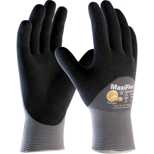 ATG MaxiFlex&reg; Ultimate Touchscreen Compatible Gloves, Large, Nitrile Coating, 15 Gauge, Nylon/Elastane Shell Helyx Safety & Industrial Supplies