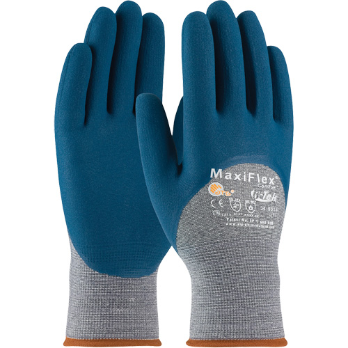 ATG MaxiFlex&reg; Comfort Seamless Knit Gloves, Large, Nitrile Coating, 15 Gauge, Nylon Shell Helyx Safety & Industrial Supplies