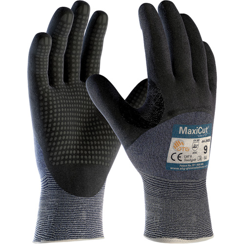 ATG MaxiCut&reg; Ultra DT, Size Large, 15 Gauge, Nitrile Coated, Engineered Yarn Shell, ASTM ANSI Level A3/EN 388 Level 5/EN 388 Level C Helyx Safety & Industrial Supplies