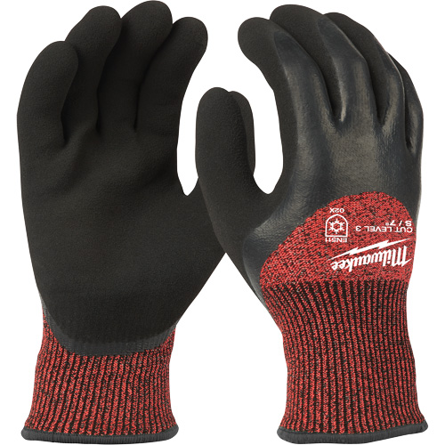 Winter Cut-Resistant Gloves, Size X-Large, 15 Gauge, Rubber Latex Coated, ANSI/ISEA 105 Level 3 Helyx Safety & Industrial Supplies
