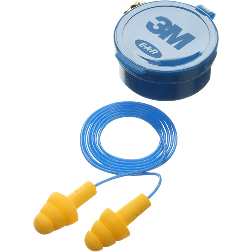 E-A-R Ultrafit Premolded Earplugs, Corded, Pair - Plastic Case, 25 dB NRR, One-Size Helyx Safety & Industrial Supplies