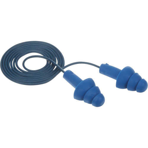 E-A-R Ultrafit Premolded Earplugs, Corded, One-Size, Bulk - Polybag, NRR 25 dB NRR dB Helyx Safety & Industrial Supplies