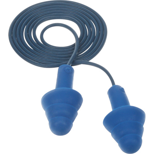 E-A-R Ultrafit Premolded Earplugs, Corded, One-Size, Bulk - Polybag, NRR 25 dB NRR dB Helyx Safety & Industrial Supplies
