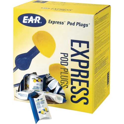 E-A-R Express Pod Plugs Earplugs, Uncorded, Bulk - Pillow Pack, 25 dB NRR, One-Size Helyx Safety & Industrial Supplies