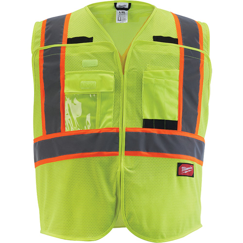 Flagman Safety Vest, High Visibility Lime-Yellow, Medium/Small Helyx Safety & Industrial Supplies