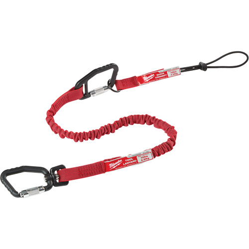 Quick-Connect Locking Tool Lanyard, Bungee, Carabiner/Loop Helyx Safety & Industrial Supplies