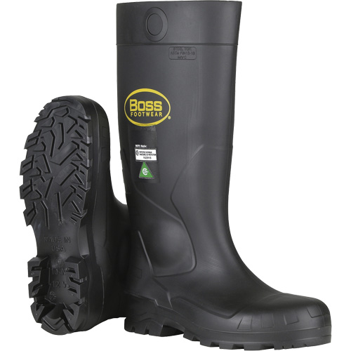 Dynamic Boss&reg; Full Safety Boot, PVC, Steel Toe, Size 6, Puncture Resistant Sole Helyx Safety & Industrial Supplies