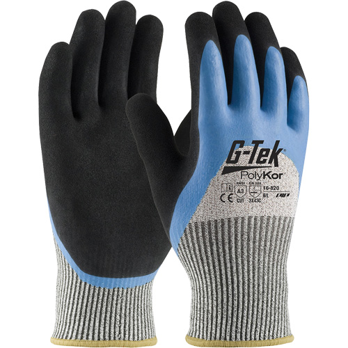 G-Tek&reg; PolyKor&reg; Insulated Cut-Resistant Glove, Size Small, 13 Gauge, Rubber Latex Coated, Engineered Yarn Shell, ANSI/ISEA 105 Level 3 Helyx Safety & Industrial Supplies