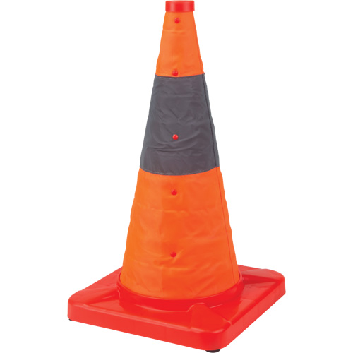 C&ocirc;ne de signalisation repliable, 18" h, Orange Helyx Safety & Industrial Supplies