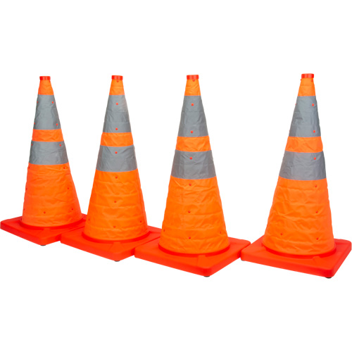 C&ocirc;ne de signalisation repliable, 28" h, Orange Helyx Safety & Industrial Supplies