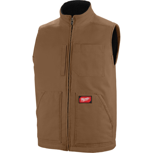 Heavy-Duty Sherpa-Lined Vest, Men's, Small, Brown Helyx Safety & Industrial Supplies